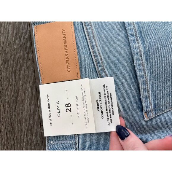 NWT Citizens of Humanity Olivia 29” High Rise Slim Jeans in Santorini Size 28 - Picture 10 of 10